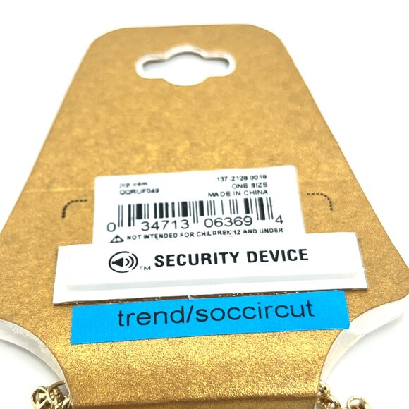 MONET BLUE CLEAR RHINESTONE FLOWER FLORAL STATION NECKLACE GOLD TONE CHAIN NWT - Picture 10 of 15